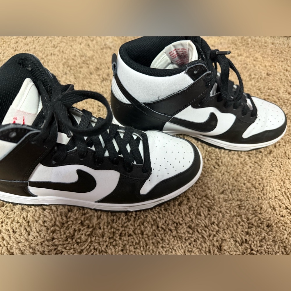 Panda Dunks as the kids call them - women’s Nike 8.5 High Dunks (like new)